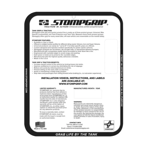 StompGrip Volcano Hybrid Side Tank Grip for BMW F 900 XR (2020 23) 5