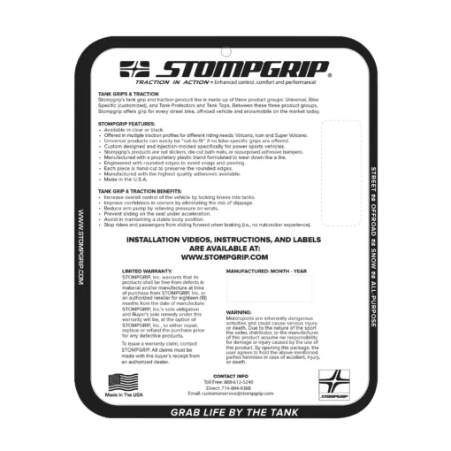 StompGrip Volcano Hybrid Side Tank Grip for BMW F850 GSA S 1000 XR (2020 23) 5