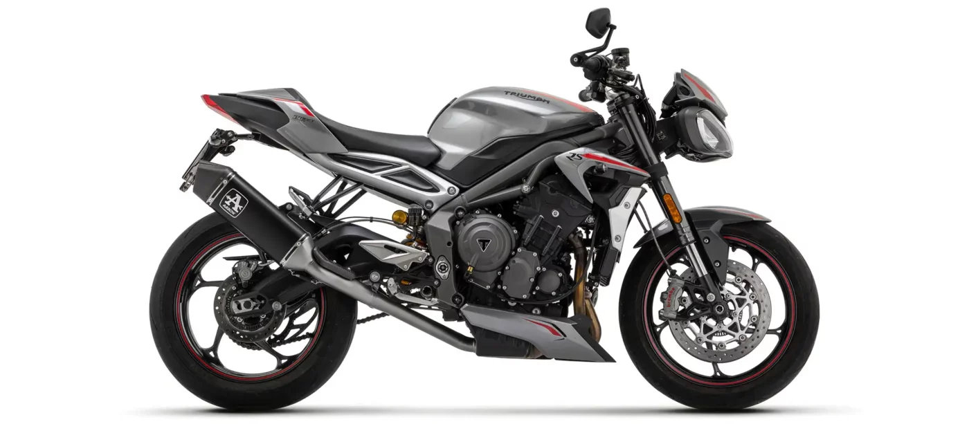 Arrow Catalytic Homologated Full System With Veloce Aluminium Dark Silencer For Triumph Street Triple 765 RS (2020 22) (71002van) 2