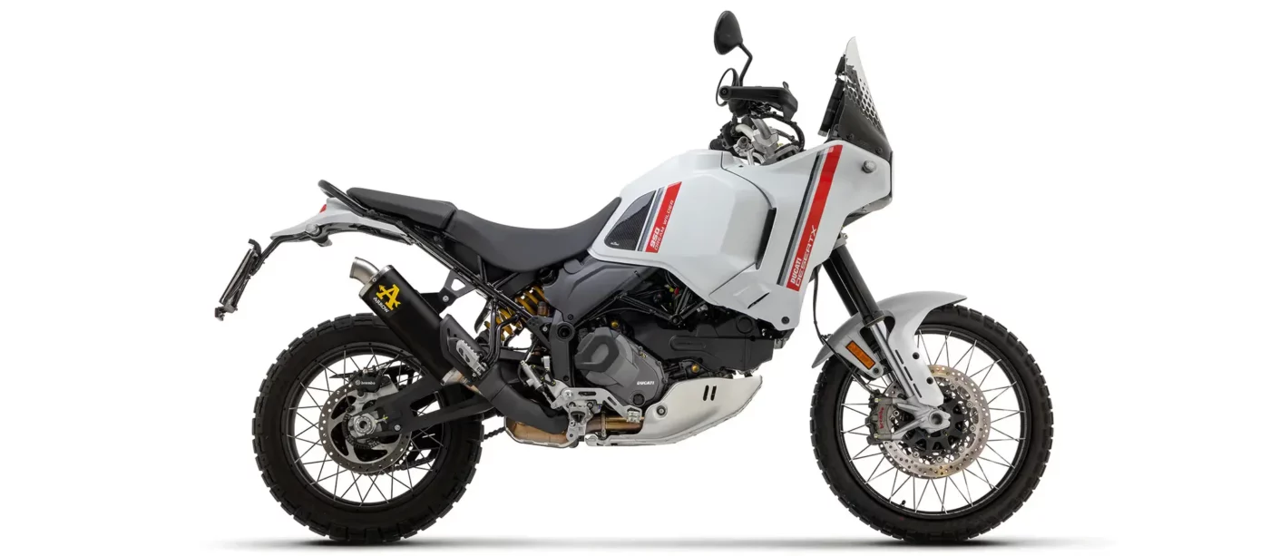 Arrow Indy Race Aluminium Dark Silencer With Steel End Cap For Ducati Desert X 950 (2022 24) (72638AON) 1