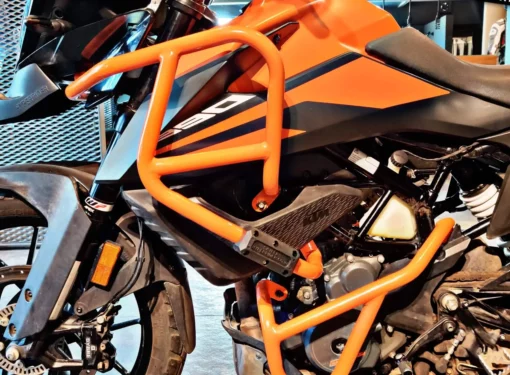 Hyperrider 250 390 Adv Crash Guard Type 2 Orange 2 (1) (1)
