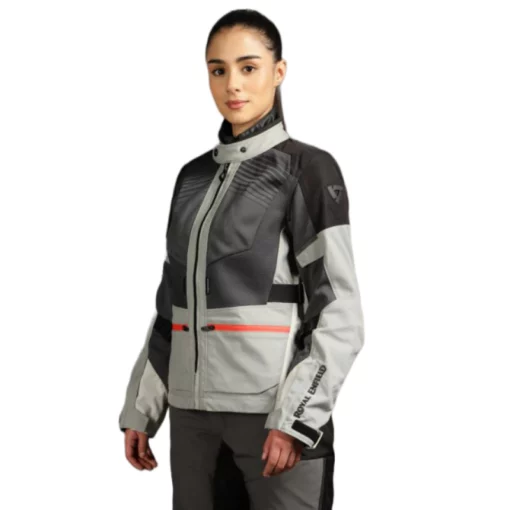 Royal Enfield x Revit Women Darcha Pro Light Grey Riding Jacket 4