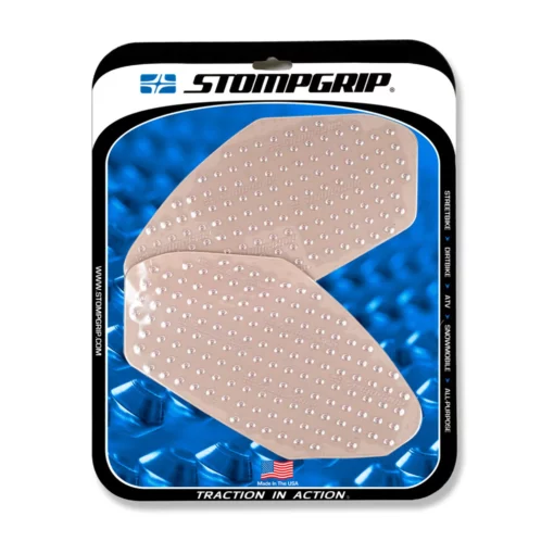StompGrip Volcano Clear Side Tank Grip for Kawasaki Ninja 650(2017 2024) Z650 (2017 2024) 1