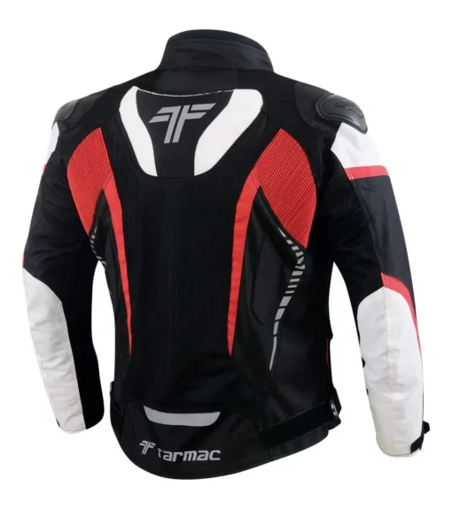 Tarmac Corsa Level 2 Black White Red Riding Jacket (Free Tex Gloves) 6