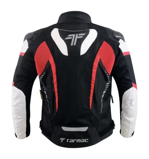 Tarmac Corsa Level 2 Black White Red Riding Jacket (Free Tex Gloves) 7