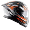 Axor Apex Dull Black Orange Streak Helmet 7