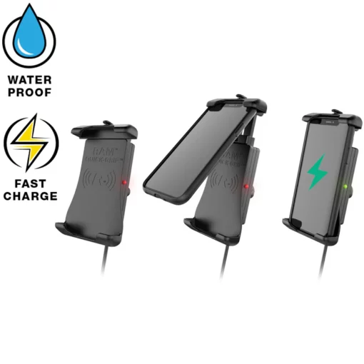 Ram Mounts Quick Grip 15W Waterproof Wireless Charging Holder with Ball 2