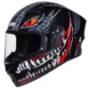 SMK Stellar Sport Taotei Gloss Black Grey Red Helmet 1