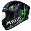 SMK Stellar Sports Taotei Matte Black Grey Green Helmet 1