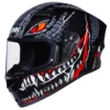 SMK Stellar Sports Taotei Matte Black Grey Red Helmet 1