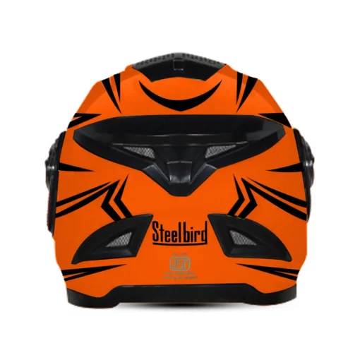 Steelbird Robot Fluo Orange Helmet 3