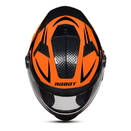 Steelbird Robot Fluo Orange Helmet 4