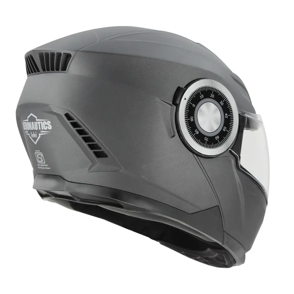 Steelbird SBH 40 Single Visor Gloss Axis Grey Helmet 4