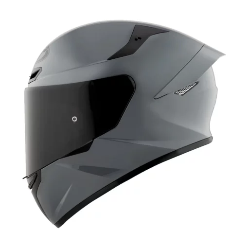KYT TT Course Plain Matt Grey Helmet 1