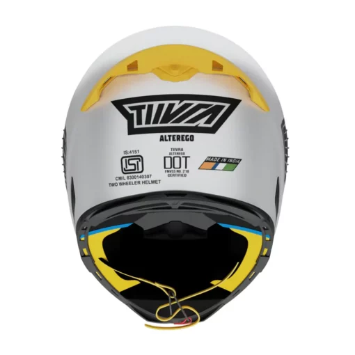 Tiivra Kalista Polar White Composite Fiber Helmet 4