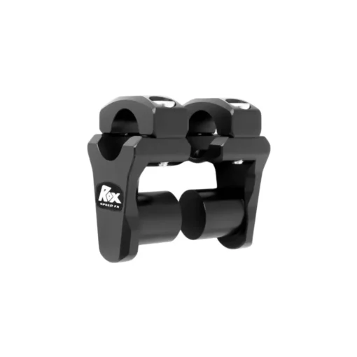 Rox Pivoting Handlebar Risers 44.5mm Rise, 28mm Handlebar Anodized Black 1