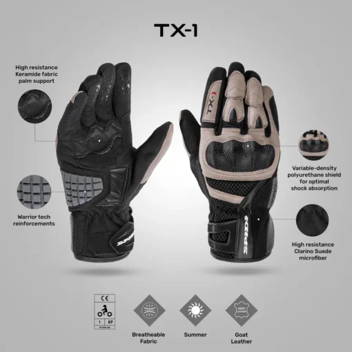 Spidi TX 1 Sand Motorcycle Gloves 4