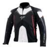 Tarmac Corsa Level 2 Black White Red Riding Jacket (Free Red Swift Gloves) 2
