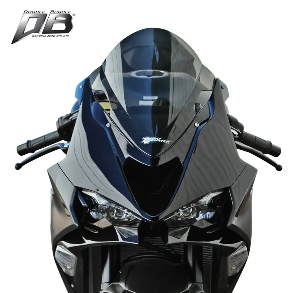Zero Gravity Double Bubble Smoke Windscreen for Kawasaki ZX Zero Gravity Double Bubble Smoke Windscreen for Kawasaki ZX