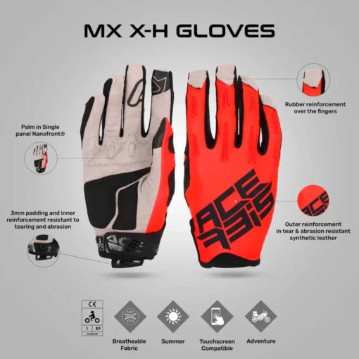 Acerbis MX X H Red Gloves 4