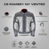 Acerbis Ramsey MY Grey Red Vented Jacket 4