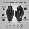 Acerbis Ramsey MY Vented Black Gloves 3