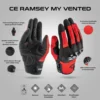 Acerbis Ramsey MY Vented Red Gloves 3