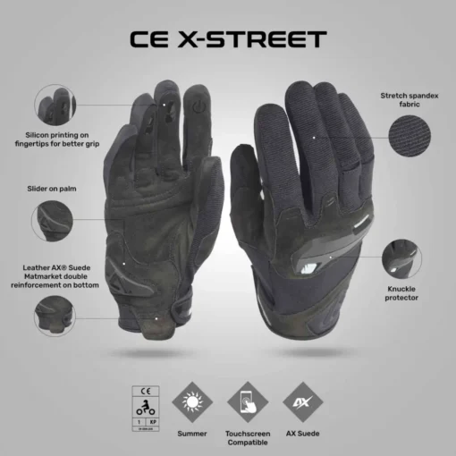 Acerbis X STREET CE Gloves Black 3
