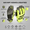 Acerbis X WP Homol. Black Yellow Gloves 3