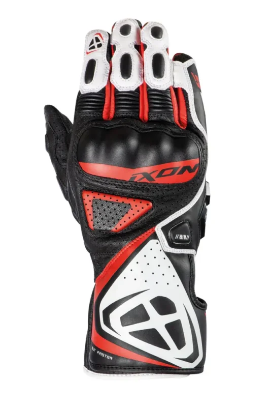 Ixon GP5 AIR Black White Red Riding Gloves 1