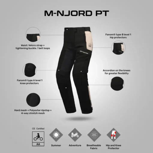 Ixon M Njord PT Sand Black Red Pants 3