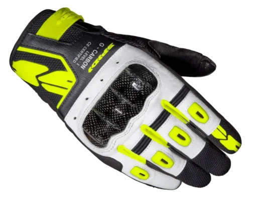 Spidi G Carbon Black Fluorescent Yellow Gloves 1