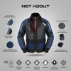Spidi Net H2OUT Black Blue Jacket 7
