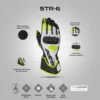 Spidi STR 6 Black Yellow Gloves 3
