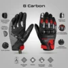 spidi g carbon black red gloves 3