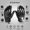 spidi g carbon black white gloves 4