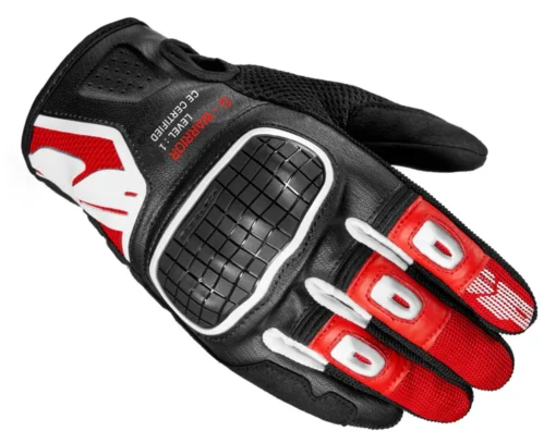 spidi g warrior black red gloves 1