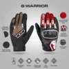 spidi g warrior black red gloves 3