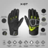 spidi x gt black fluorescent yellow gloves 4