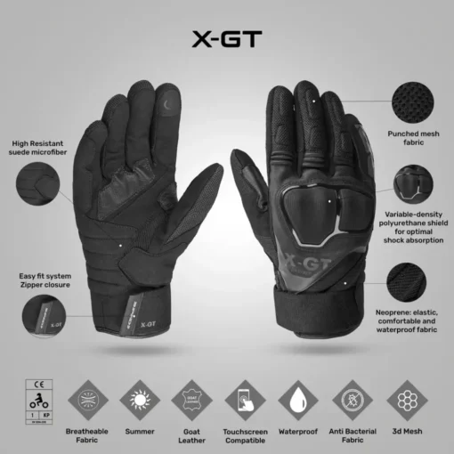spidi x gt black gloves 3
