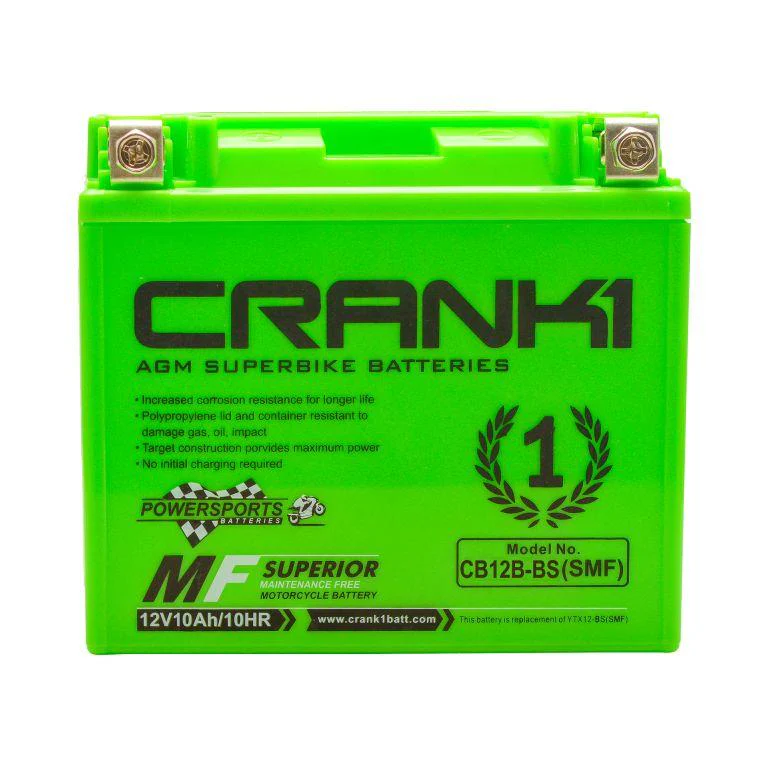 Crank1 Performance Battery For Ducati Kawasaki Triumph (CB12B BS (SMF)) 1