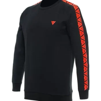 Dainese Black Fluorescent Red Sweater Stripes 1