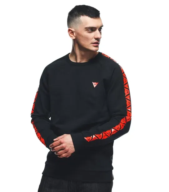 Dainese Black Fluorescent Red Sweater Stripes 3