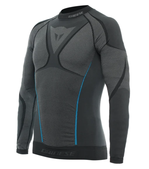 Dainese Dry LS Black Blue Tee (Dry Fit Inner Wear) 1