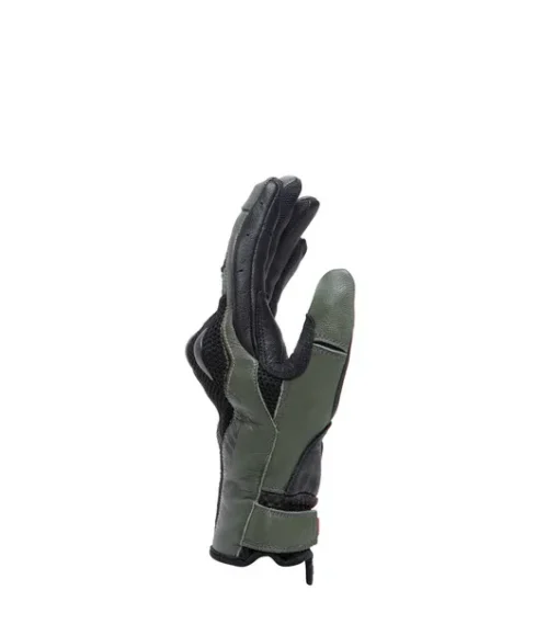 Dainese Karakum Ergo Tek Black Army Green Riding Gloves 4