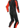 Dainese Laguna Seca 5 1Pc Leather Suit Perforated Racing Black Fluorescent Red Racing Suit 2