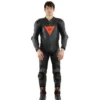 Dainese Laguna Seca 5 1Pc Leather Suit Perforated Racing Black Fluorescent Red Racing Suit 3