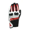 Dainese Mig 3 Leather Black White Lava Red Riding Gloves 2