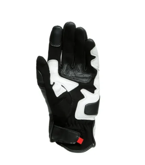 Dainese Mig 3 Leather Black White Lava Red Riding Gloves 4