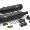 Red Rooster Performance Astral Black Matte Exhaust For Royal Enfiled Super Meteor 2